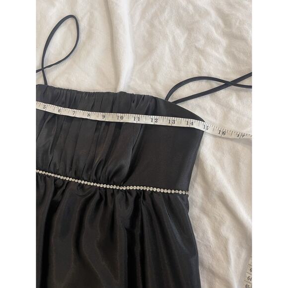 VTG Jessica McClintock Gunne Sax 90s Rhinestone Babydoll Bubble Hem Dress 5 - Picture 5 of 8